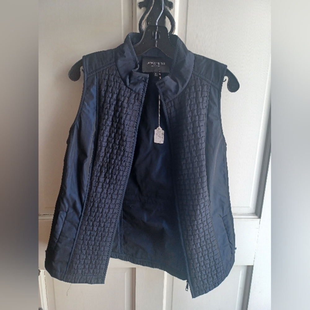 Lafayette 148 Dark Navy Quilted Vest